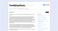 Desktop Screenshot of frommyexperiences.com