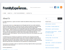 Tablet Screenshot of frommyexperiences.com